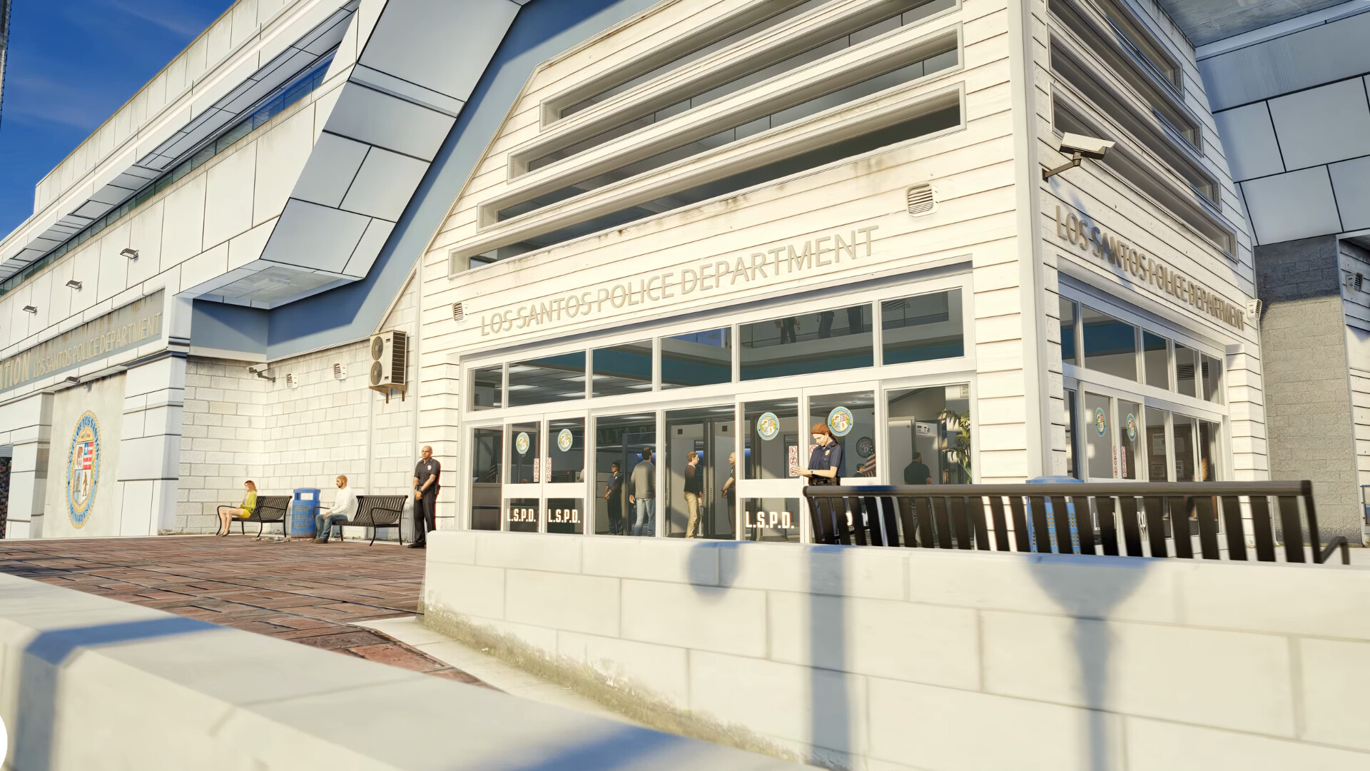 Police station entrance