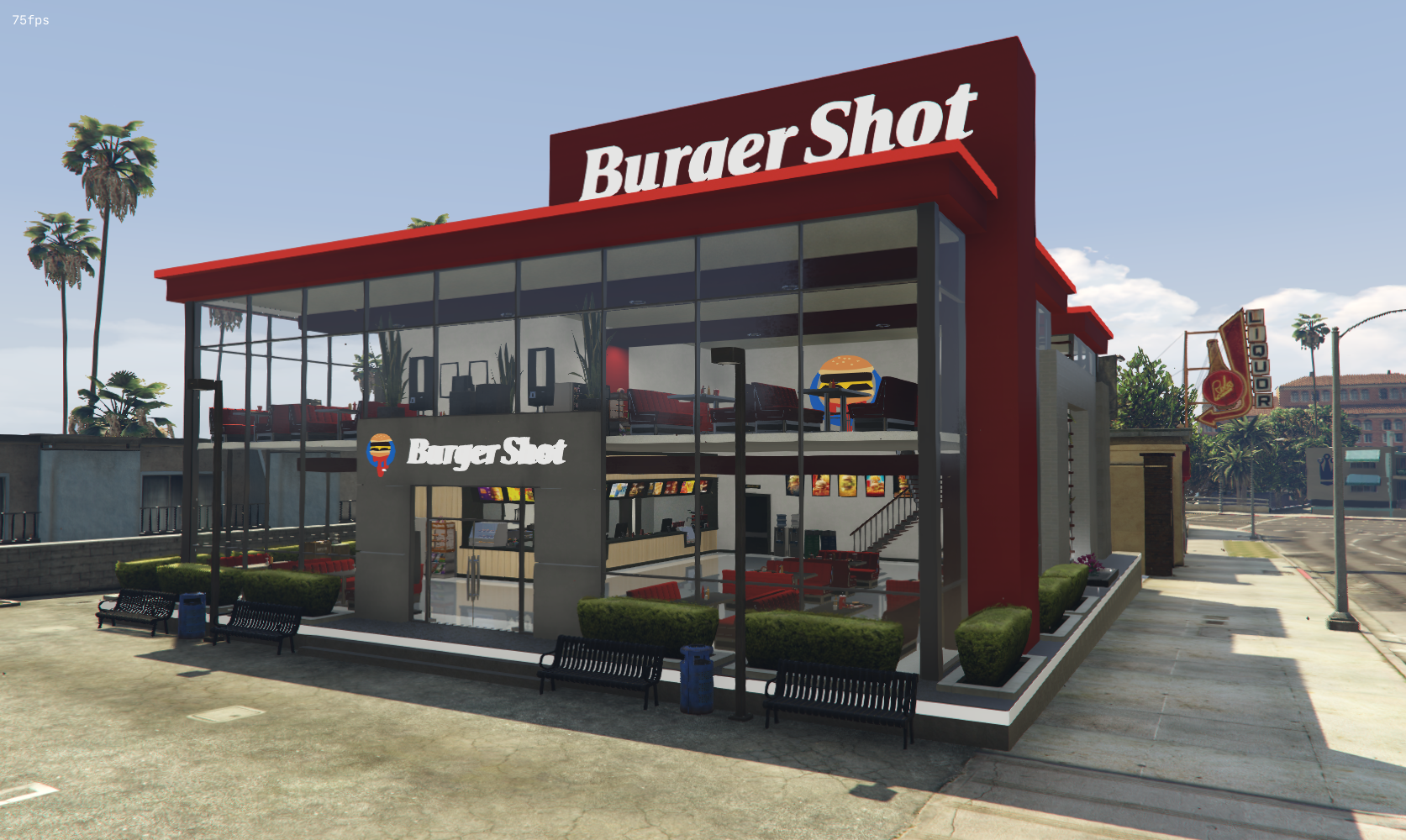 Two-storey restaurant exterior